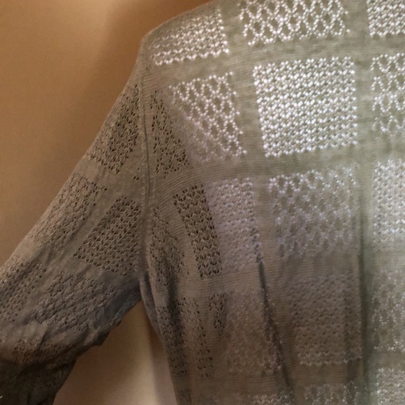 SEMPLICE size XL Linen Open-Weave Sweater Duster - Picture 10 of 16